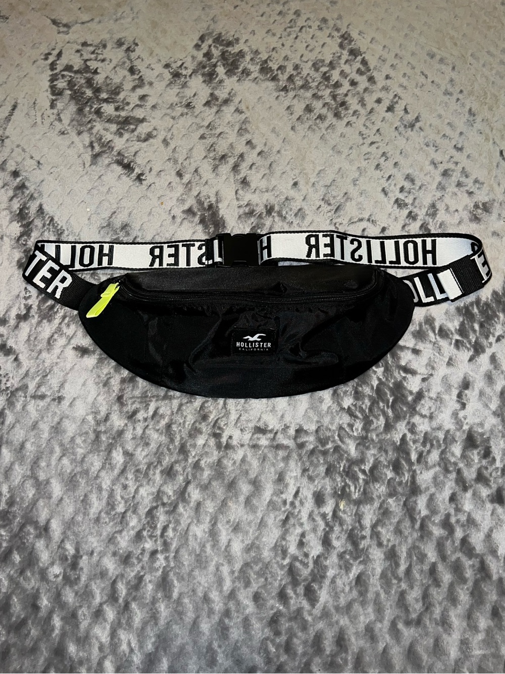 Hollister Black Belt Bag with Logo Strap!